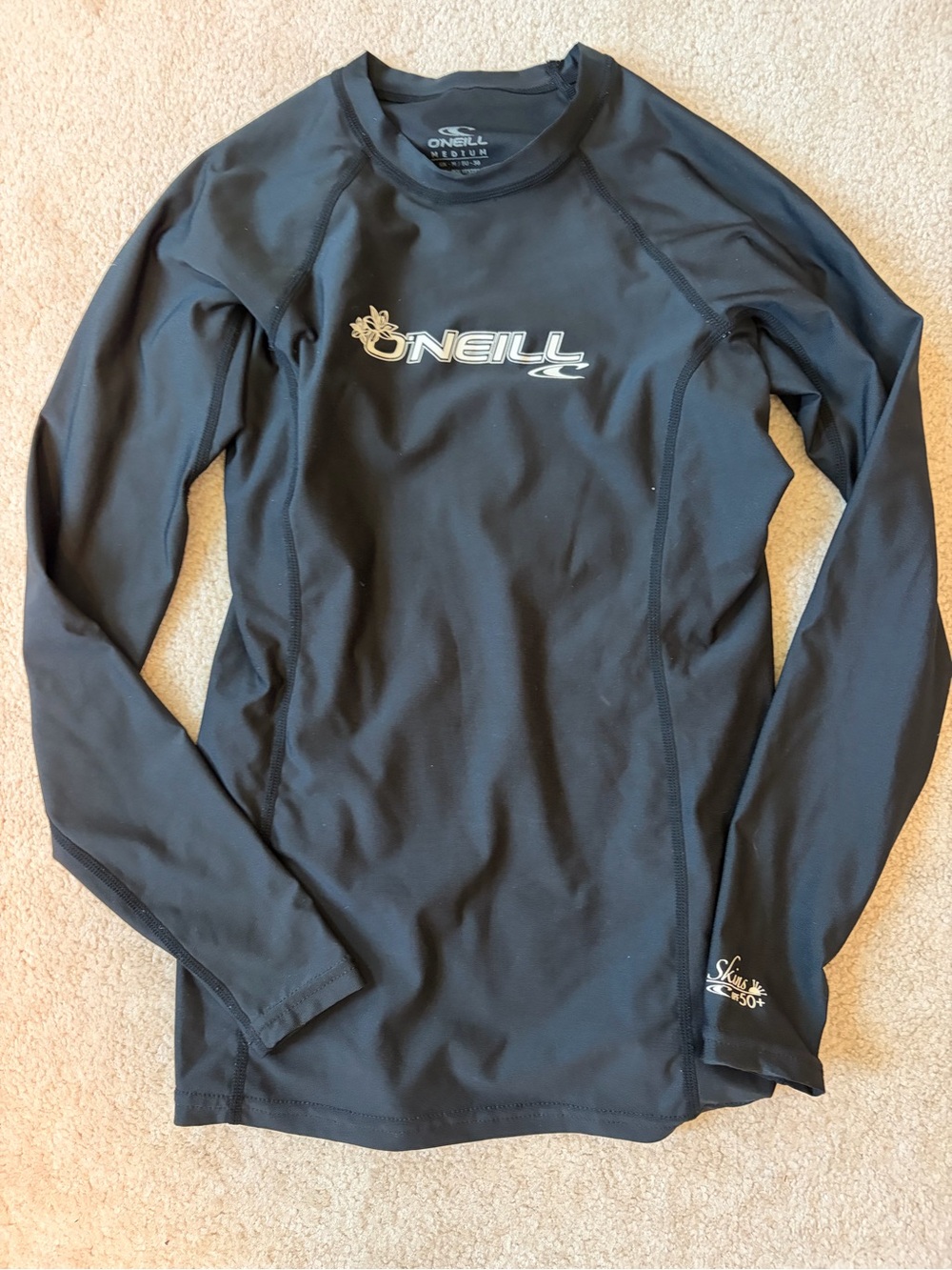 O'Neill Women’s Black Long Sleeve Rash Guard